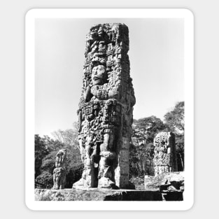 Mayan Ruins of Copan Tall Stela Sticker